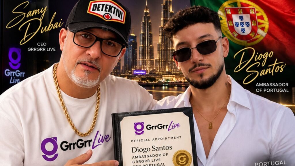 Samy Dubai nomeia Diogo Santos como Embaixador da GrrGrr Live em Portugal