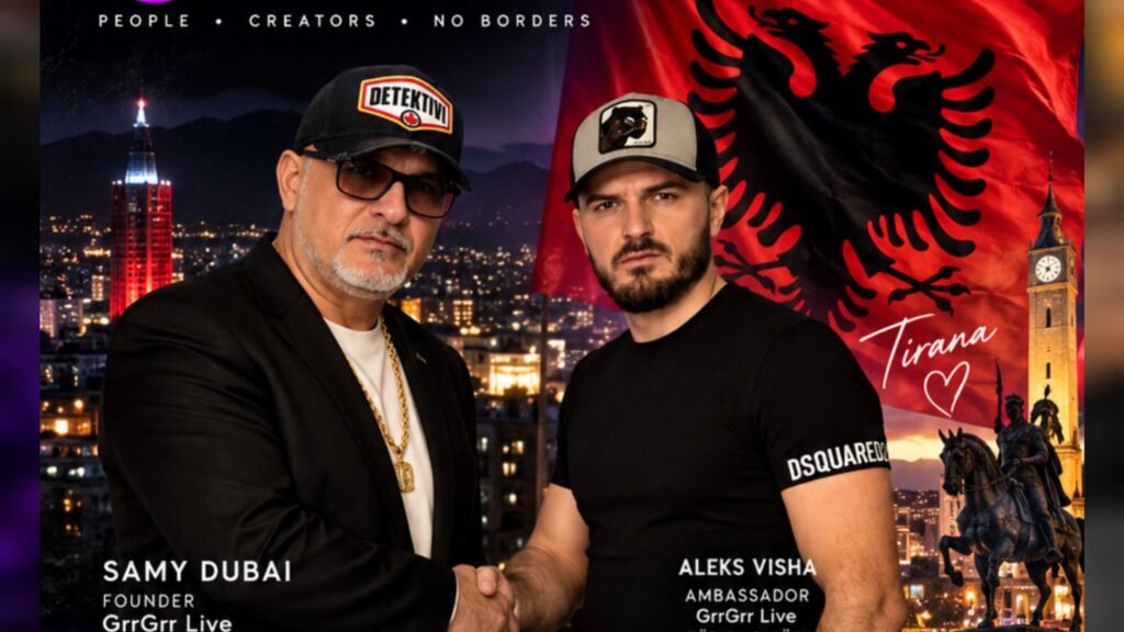 SAMY DUBAI Emëron ALEKS VISHA Ambassador të GrrGrr Live për SHQIPËRI